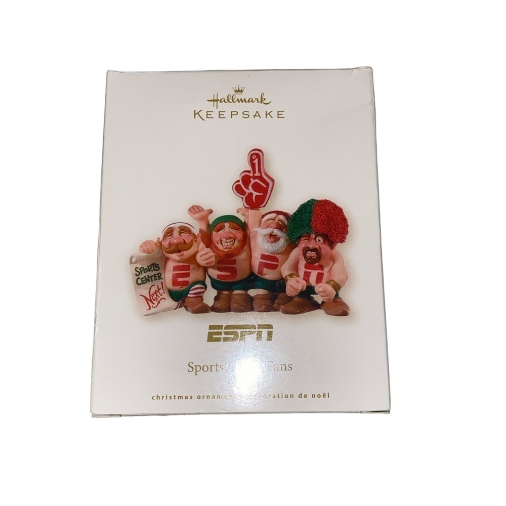 Hallmark keepsake ornament ESPN fans sports center 2006 has original box vintage